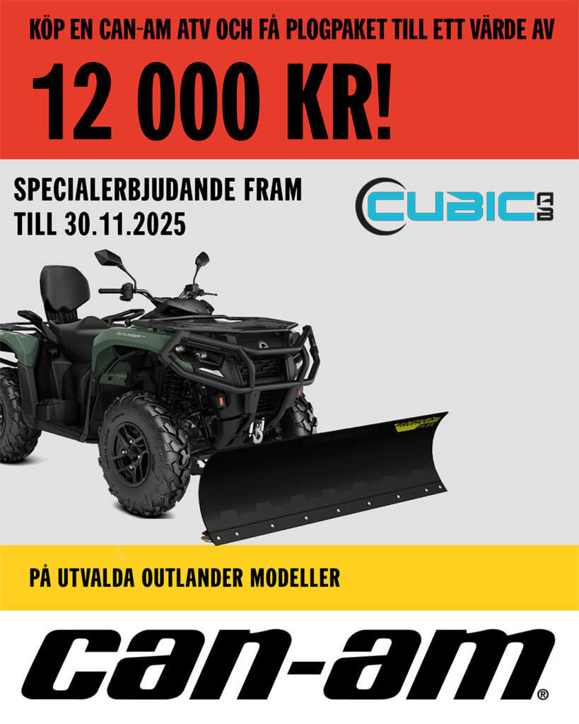 Can-Am Outlander ATV med plogpaket – kampanj hos Cubic AB, värde 12 000 kr